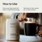 Momentous Creatine Monohydrate Powder container back label