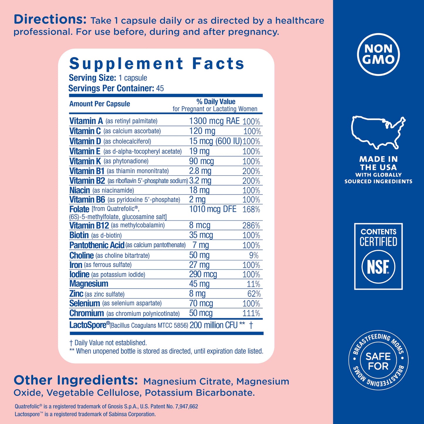 Mommy's Bliss brand logo on prenatal vitamin bottle