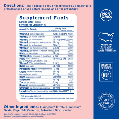 Mommy's Bliss brand logo on prenatal vitamin bottle