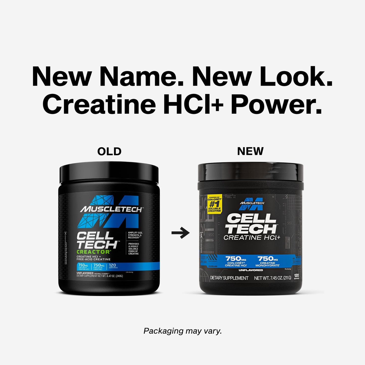 Close up of MuscleTech Creactor supplement label and serving details