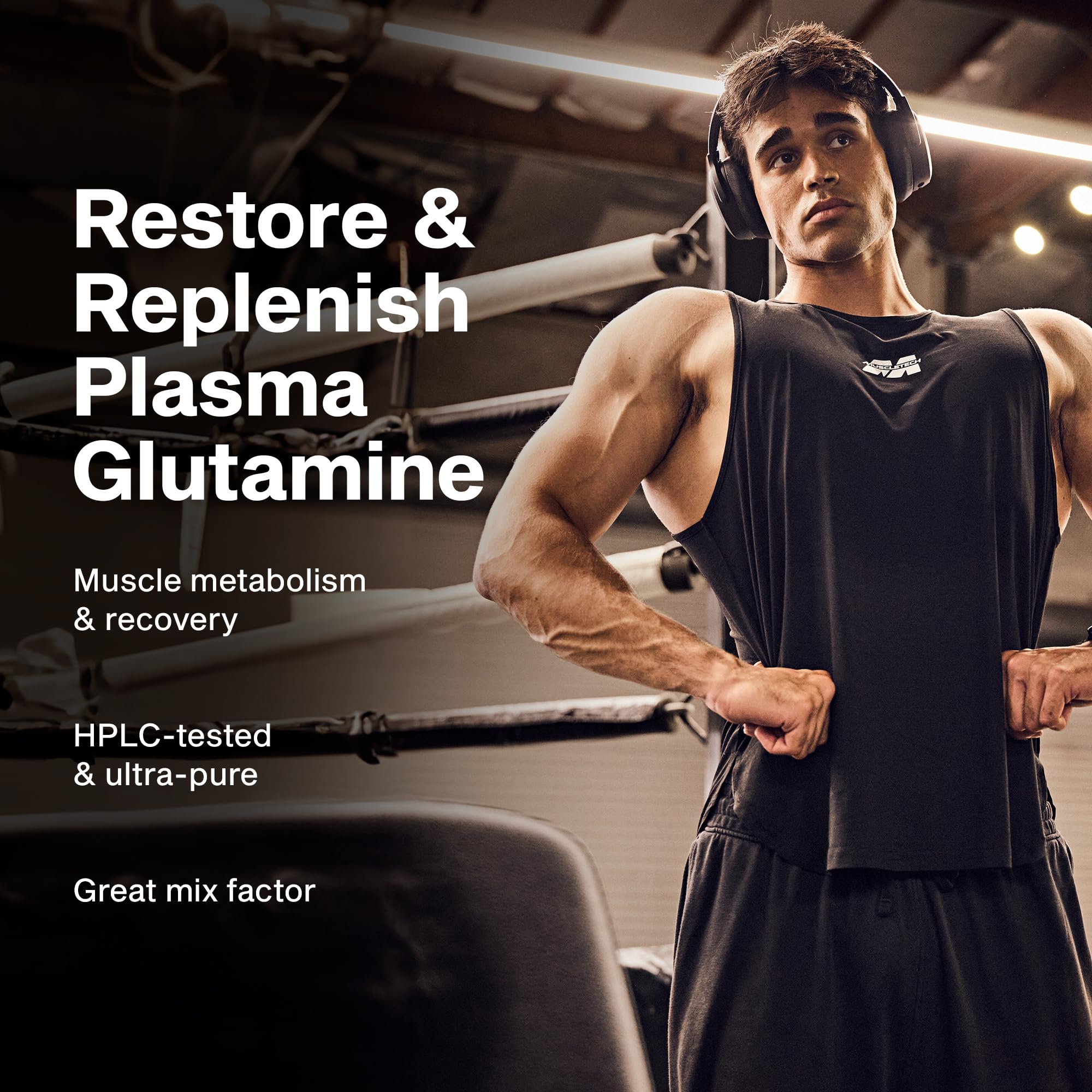 MuscleTech Glutamine supplement nutritional facts label