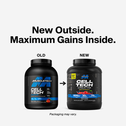 MuscleTech Cell-Tech 6 lbs container nutrition label
