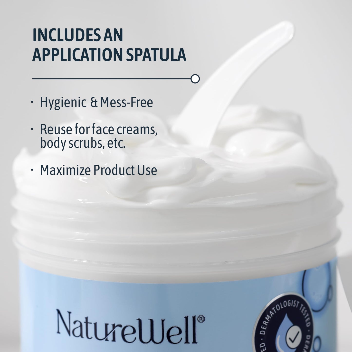 Nature Well advanced moisture retinol cream side angle view highlighting the secure pump dispenser cap