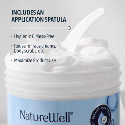 Nature Well advanced moisture retinol cream side angle view highlighting the secure pump dispenser cap