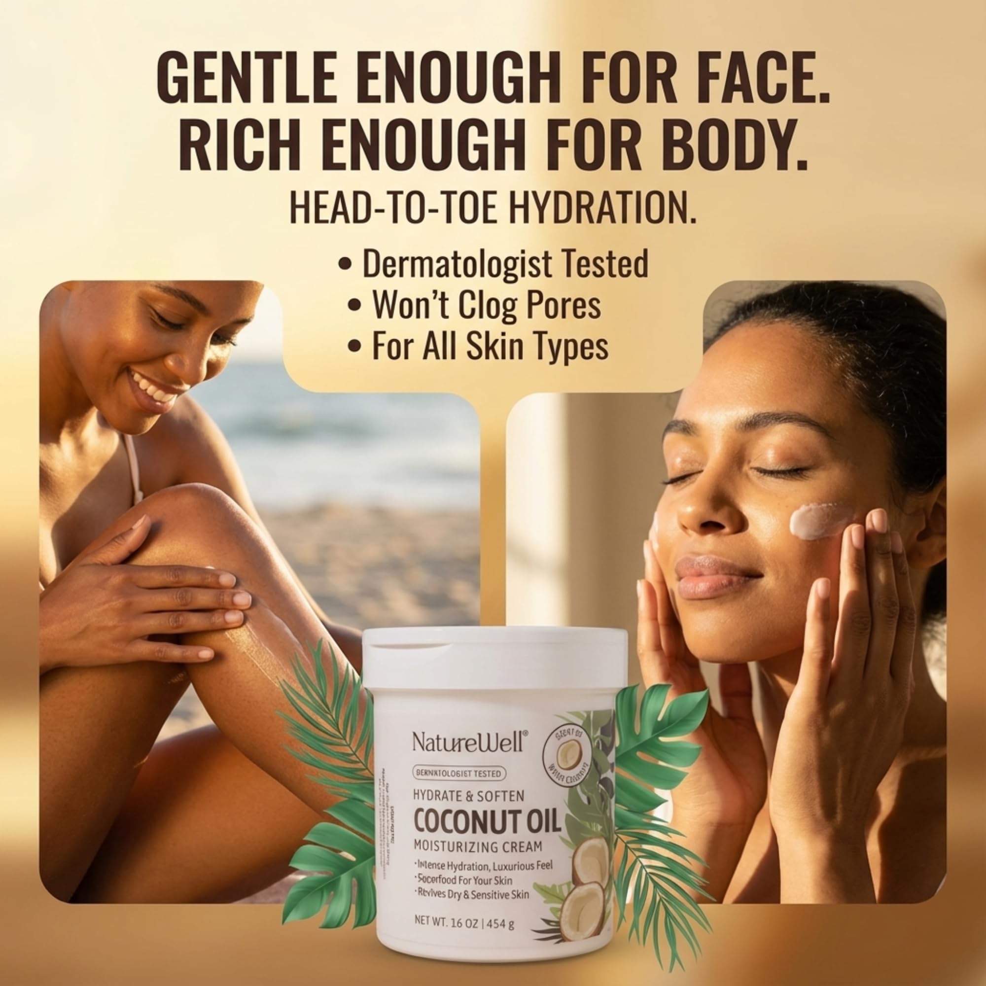 NATURE WELL non greasy daily coconut moisturizer with vitamins A C and E