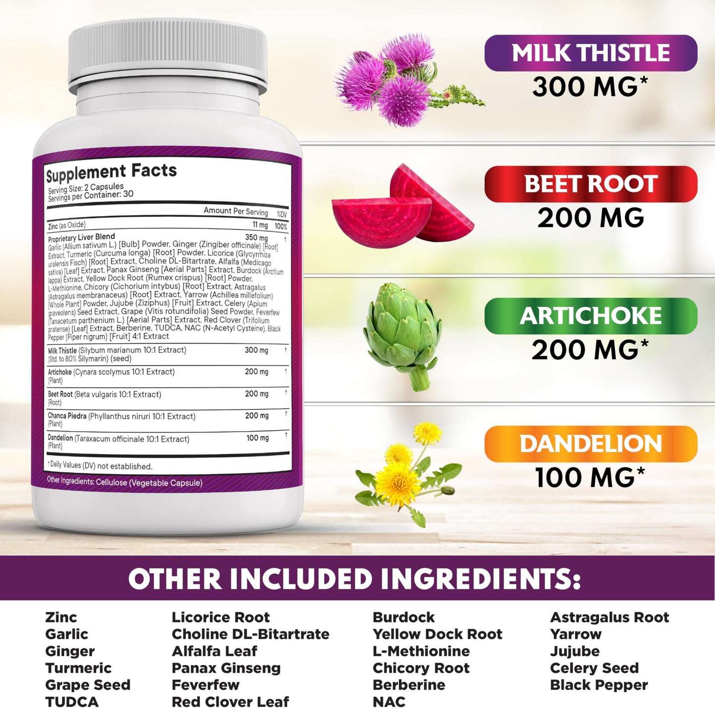 New Age Advanced Liver Cleanse formula label showing key dietary ingredients.
