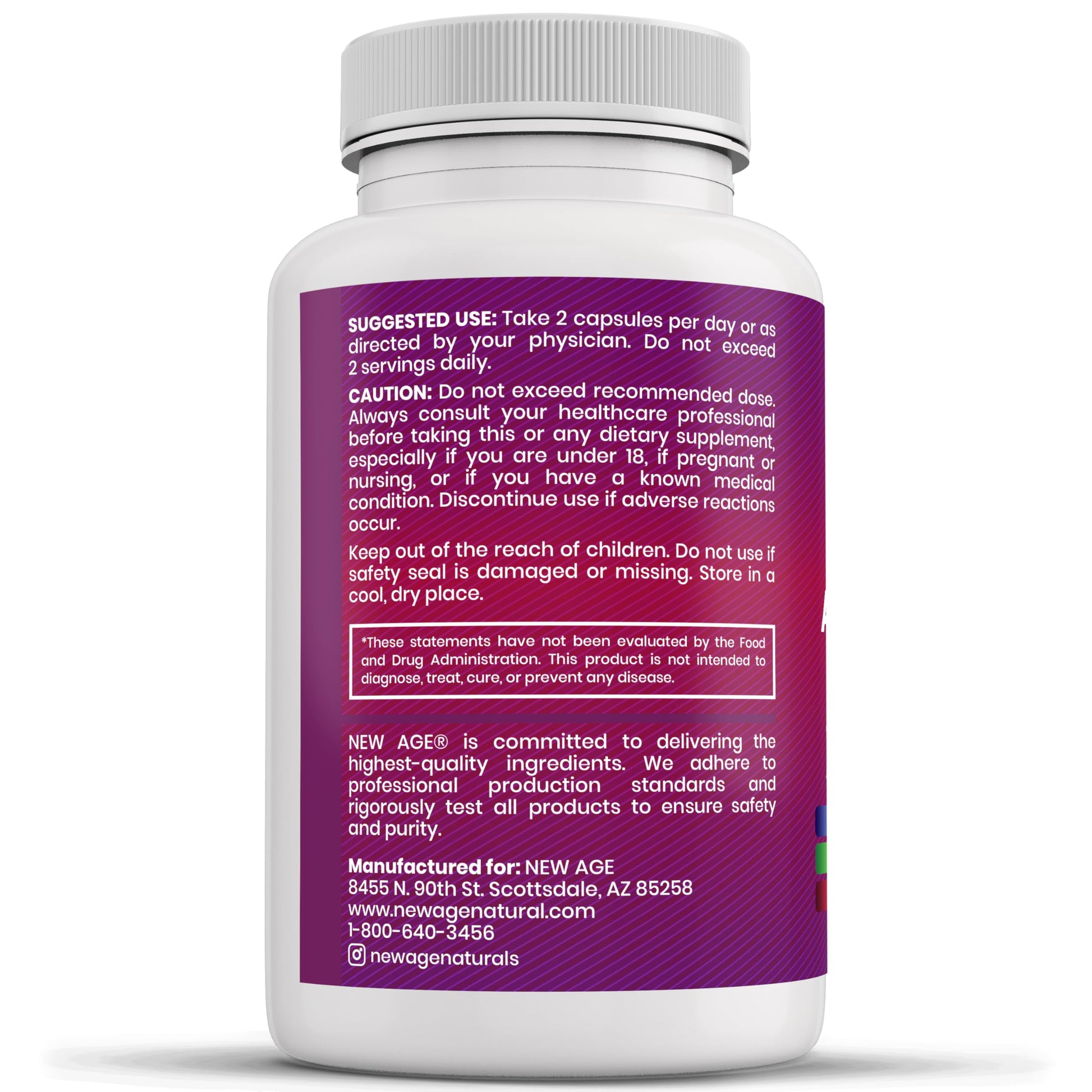 Side packaging details for New Age advanced liver repair clean formula.