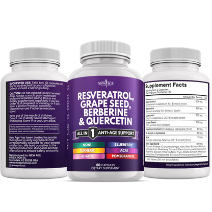 New Age premium antioxidant capsules with acai and noni superfruits extract details