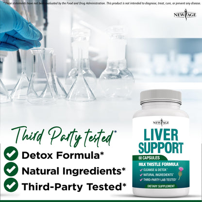 Close up view of the unflavored herbal capsules from the New Age liver regeneration dietary supplement.