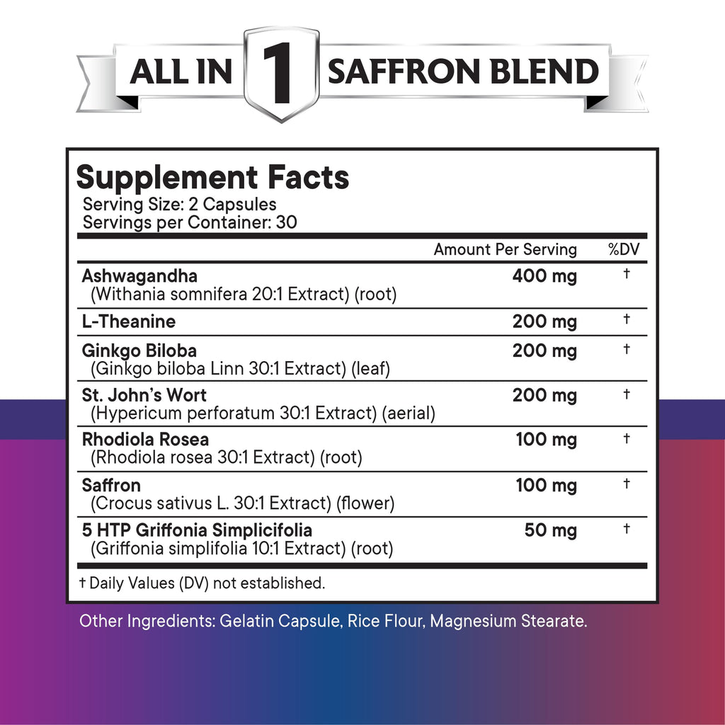 NEW AGE dietary supplement capsules containing 6-in-1 adaptogenic formula