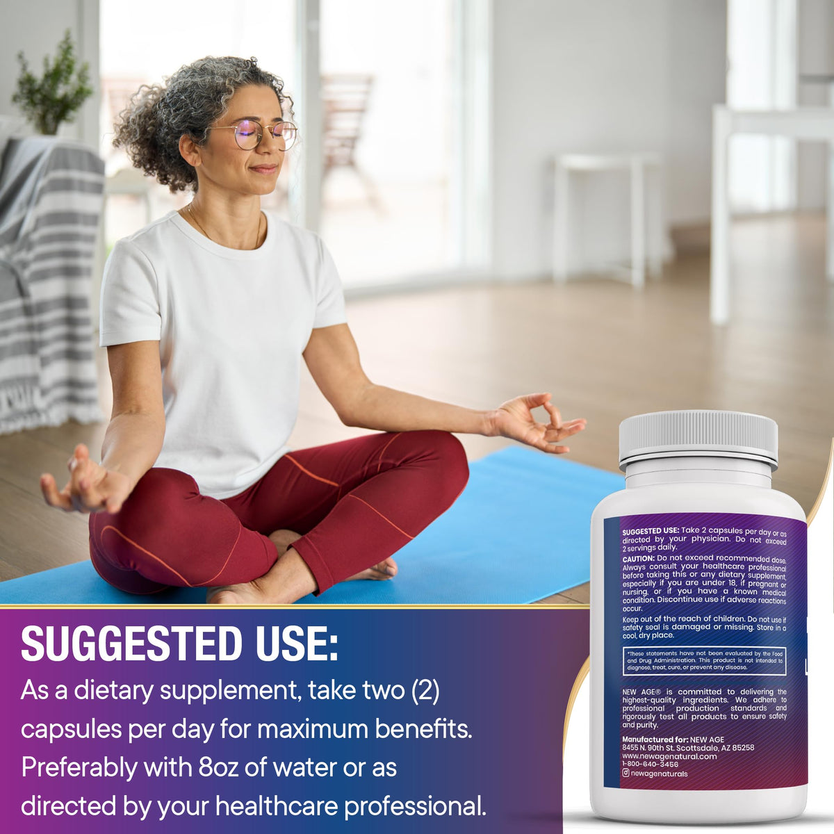Authentic USA imported NEW AGE mood and relaxation supplement container