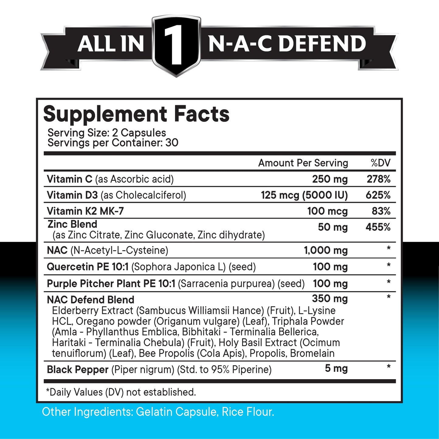 New Age N-Acetyl Cysteine capsules showing the 19-in-1 premium formulation label