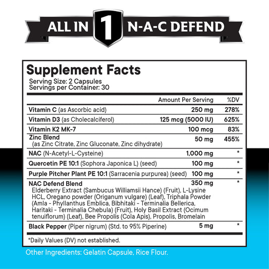 New Age N-Acetyl Cysteine capsules showing the 19-in-1 premium formulation label