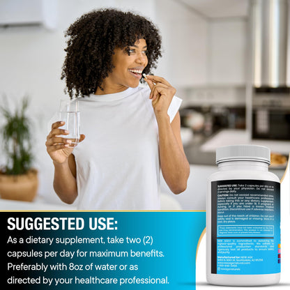 New Age antioxidant complex capsules displayed alongside natural botanical ingredients