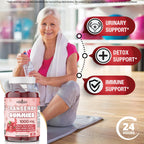 New Age Cranberry Gummies 120 count bottle back view