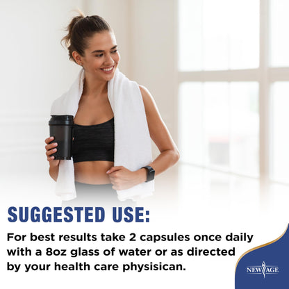 Back label of New Age Pro Optimize Probiotics showing the complete supplement facts and CFU strength