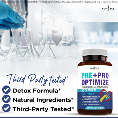 Close up of New Age women's digestive health supplement highlighting the inclusion of Bioperine