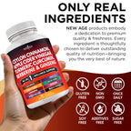 Back of bottle showcasing supplement facts and usage instructions