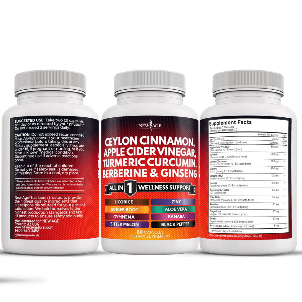 Premium imported USA New Age supplement bottle for daily health