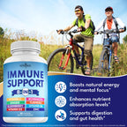 Side view of New Age 8 in 1 Immune Support dietary supplement