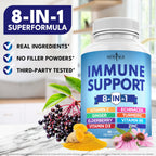 Brand New Age immune health supplement bottle isolated