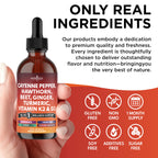 Natural antioxidant support supplement with turmeric curcumin and beetroot.
