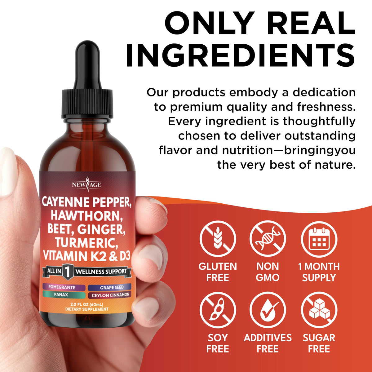 Natural antioxidant support supplement with turmeric curcumin and beetroot.