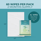 Noveha Eyelid And Lash Cleansing Wipes textured wet pad close up