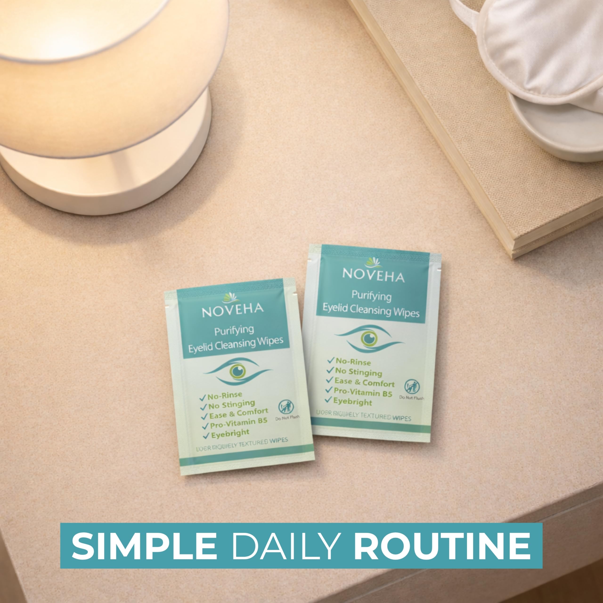 Noveha eyelid wipes usage for styes and dry eyes