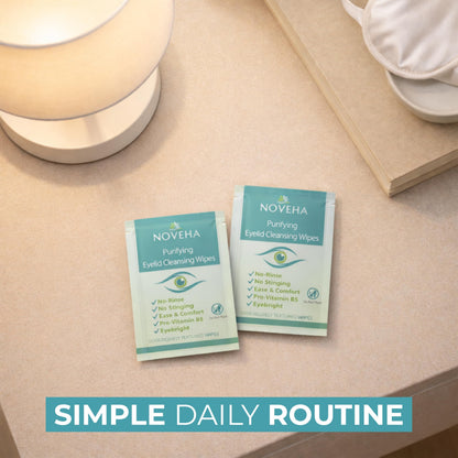 Noveha eyelid wipes usage for styes and dry eyes