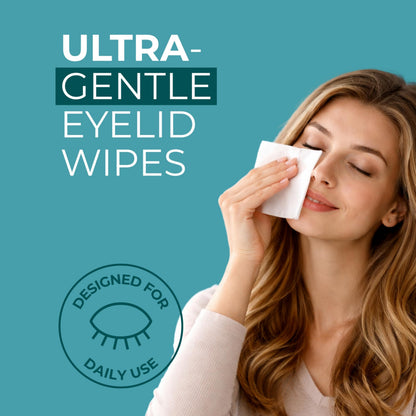 Side view of Noveha eyelid and lash cleansing wipes box
