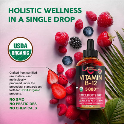 Authentic USA imported NutraHarmony Vitamin B12 drops
