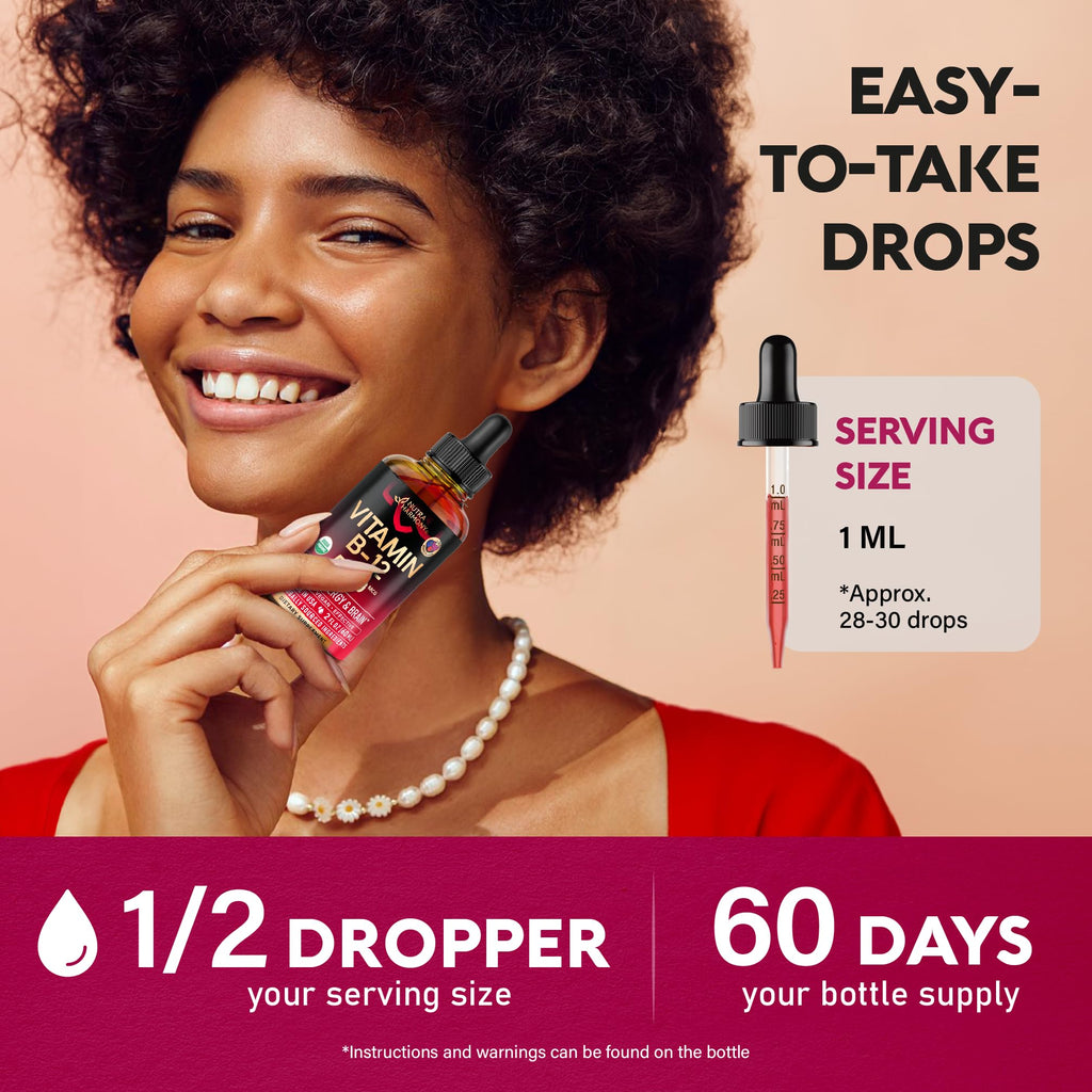 Vegan Vitamin B12 methylcobalamin sublingual drops