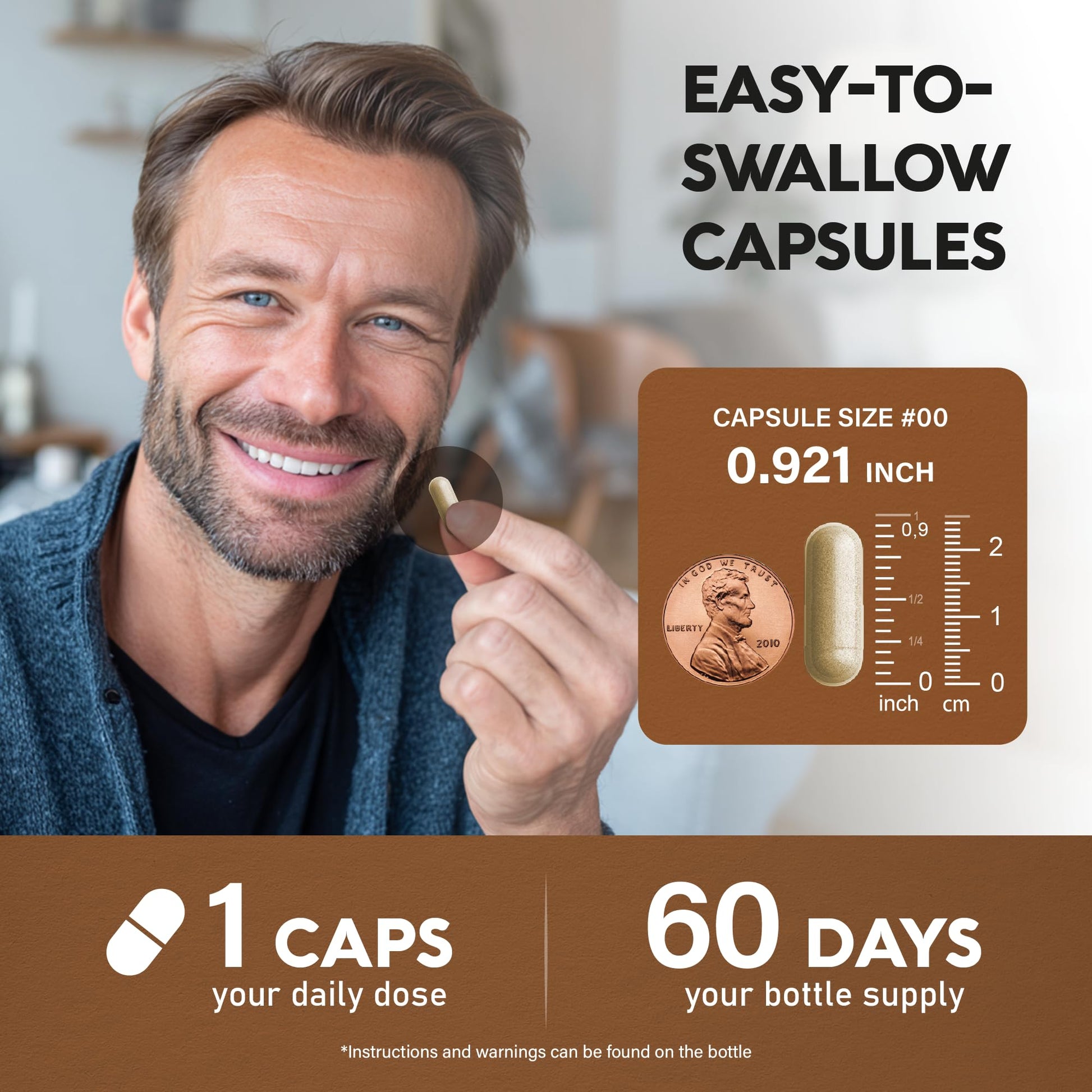 NutraHarmony ParaGone detox complex package displaying sixty vegetable capsules for a two-month supply.