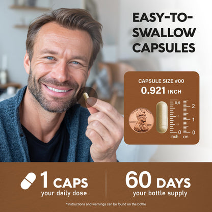 NutraHarmony ParaGone detox complex package displaying sixty vegetable capsules for a two-month supply.