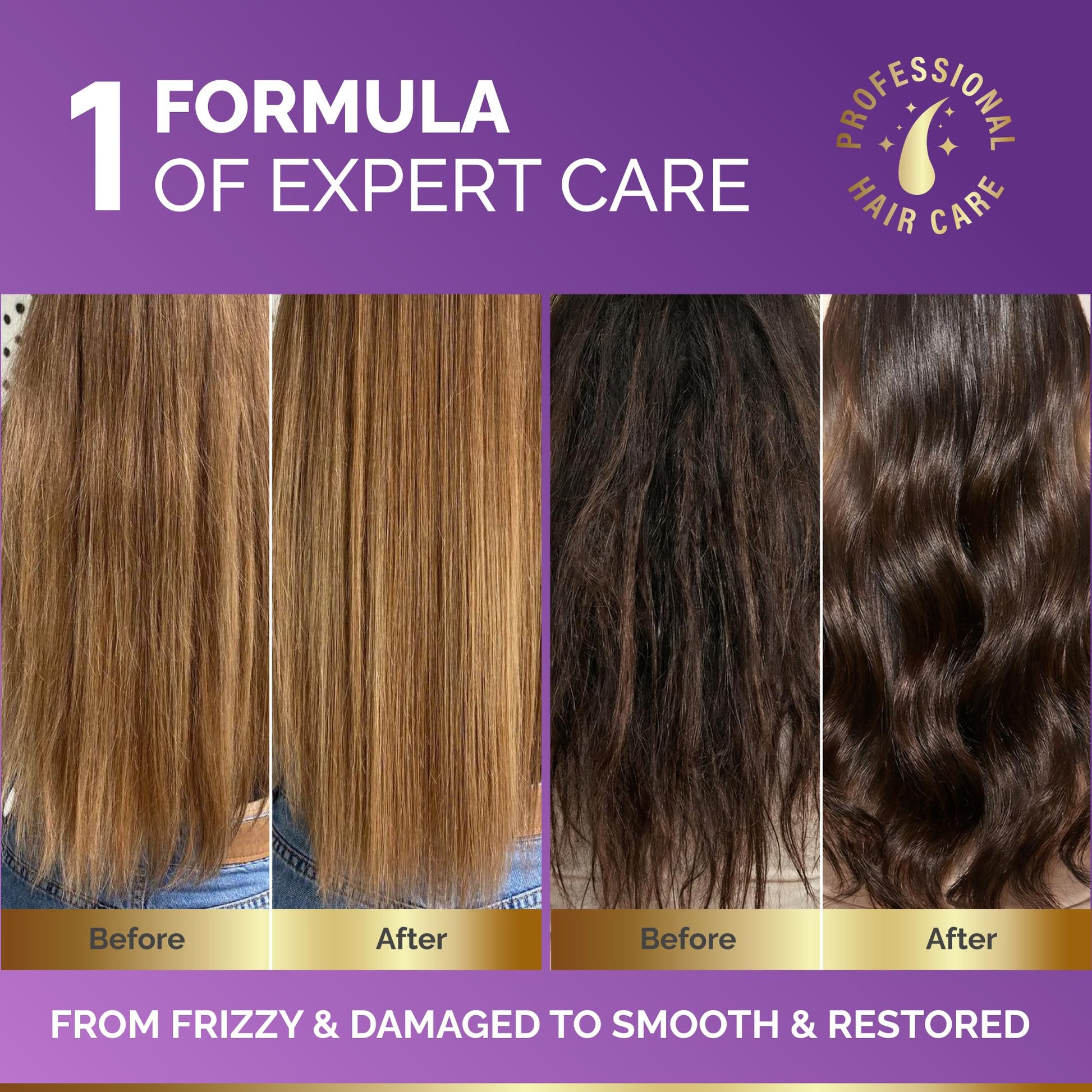 Nutraharmony keratin treatment hair mask packaging showcasing key ingredients like biotin and collagen