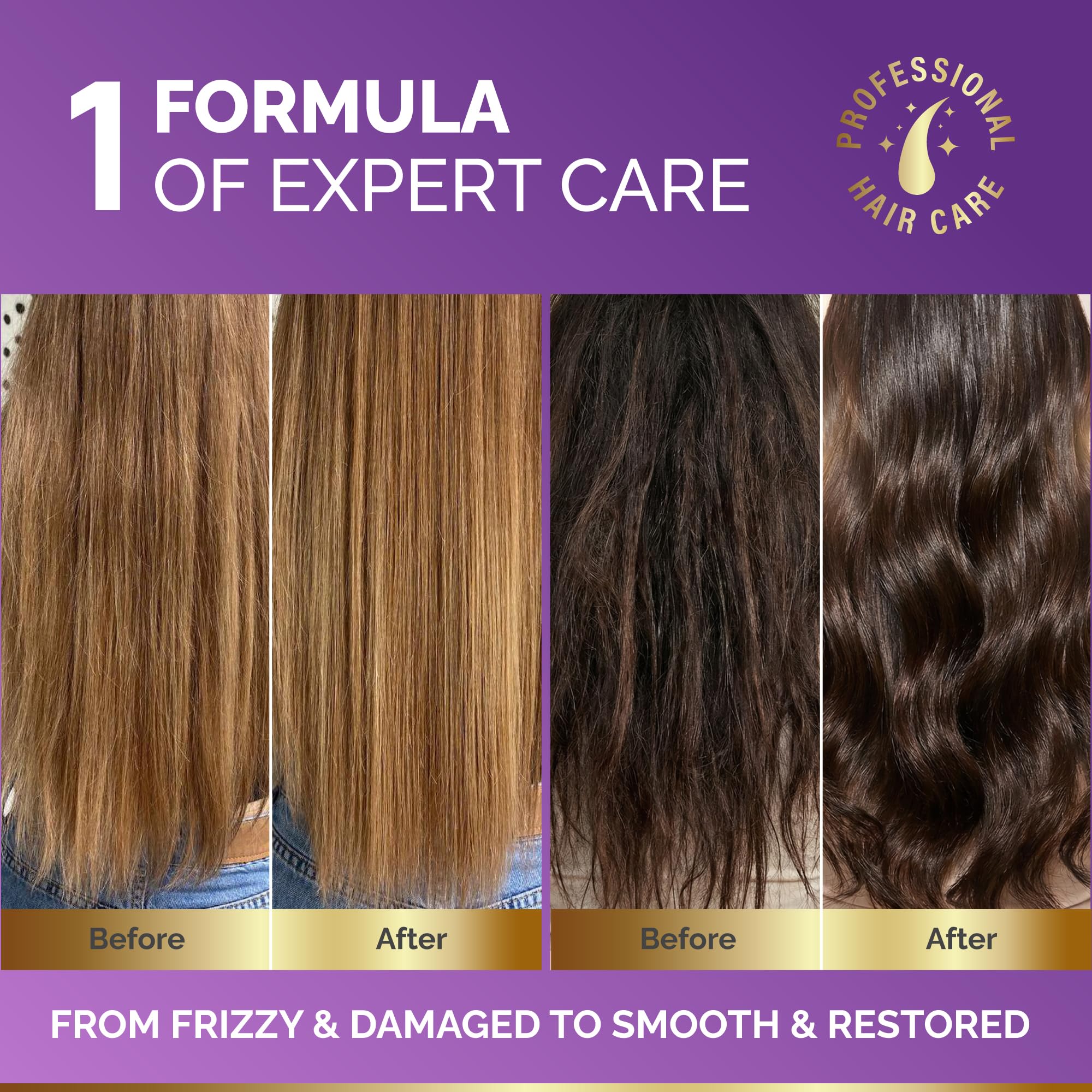 Nutraharmony keratin treatment hair mask packaging showcasing key ingredients like biotin and collagen