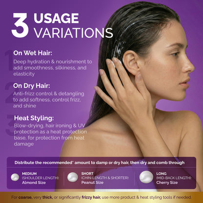 Nutraharmony lightweight hair serum back panel with full directions and ingredients