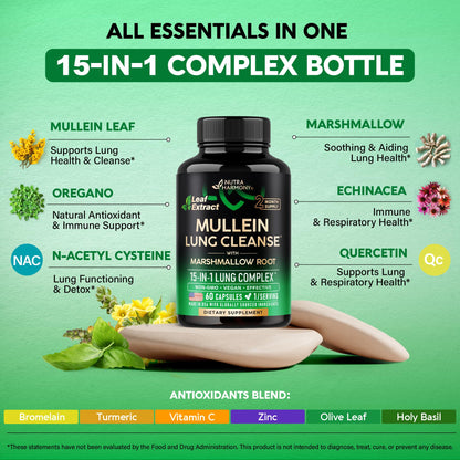 NutraHarmony lung support supplement 60 vegan capsules
