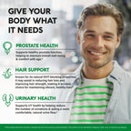 NUTRAHARMONY Saw Palmetto 640mg capsules displayed next to the premium USA imported packaging