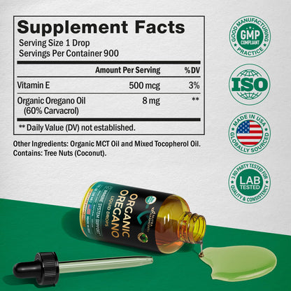Nutraharmony USA imported organic oregano oil drops for Indian consumers
