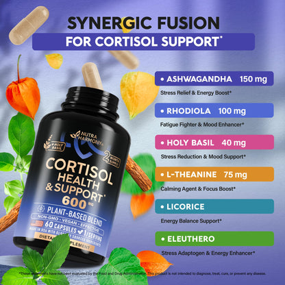Close up of Nutraharmony supplement bottle branding