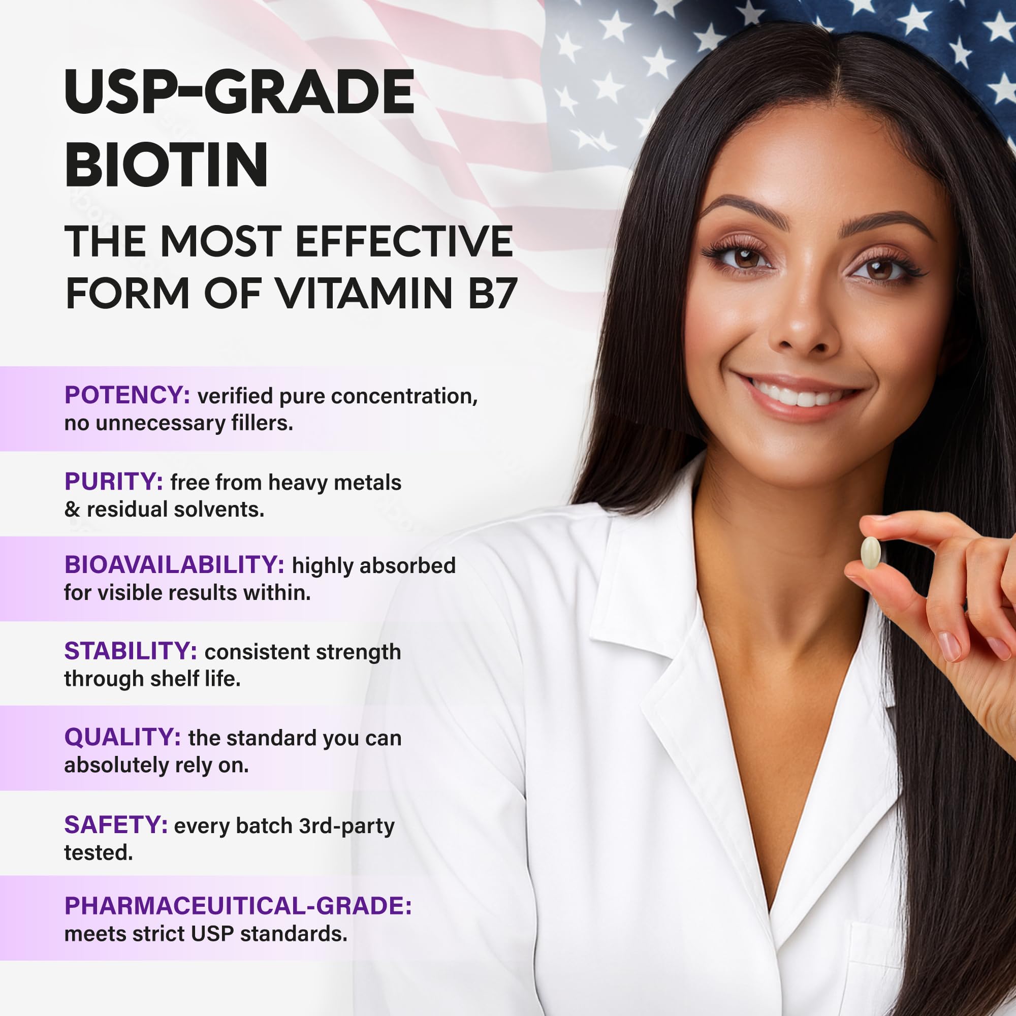 Biotin 10000mcg softgels for hair skin and nail support