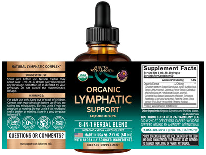 Nutraharmony liquid herbal supplement bottle with dropper display