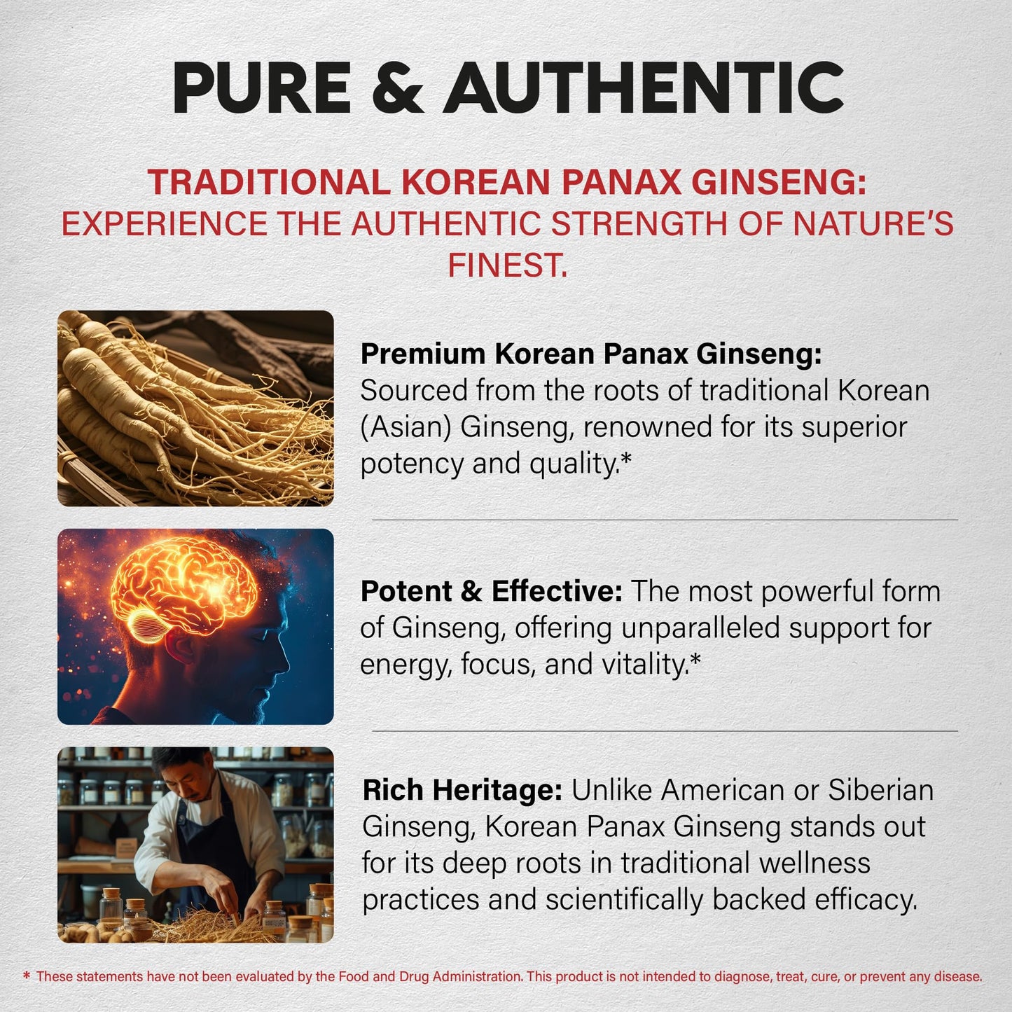 Authentic USA imported Panax Ginseng capsules