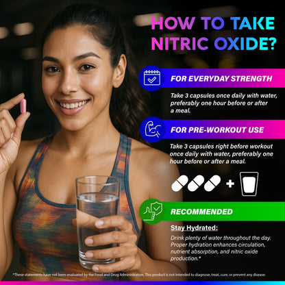 NutraHarmony Nitric Oxide 6-in-1 complex capsule serving size details