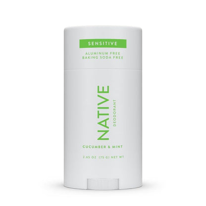 Aluminum free natural deodorant stick for sensitive underarms with premium packaging.