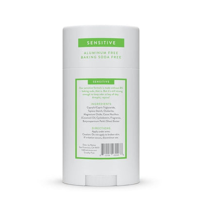 Native clean beauty deodorant stick showing textured cap and smooth application top.