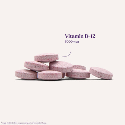 Back label of Natrol Vitamin B12 showing supplement facts ingredients list and directions for use
