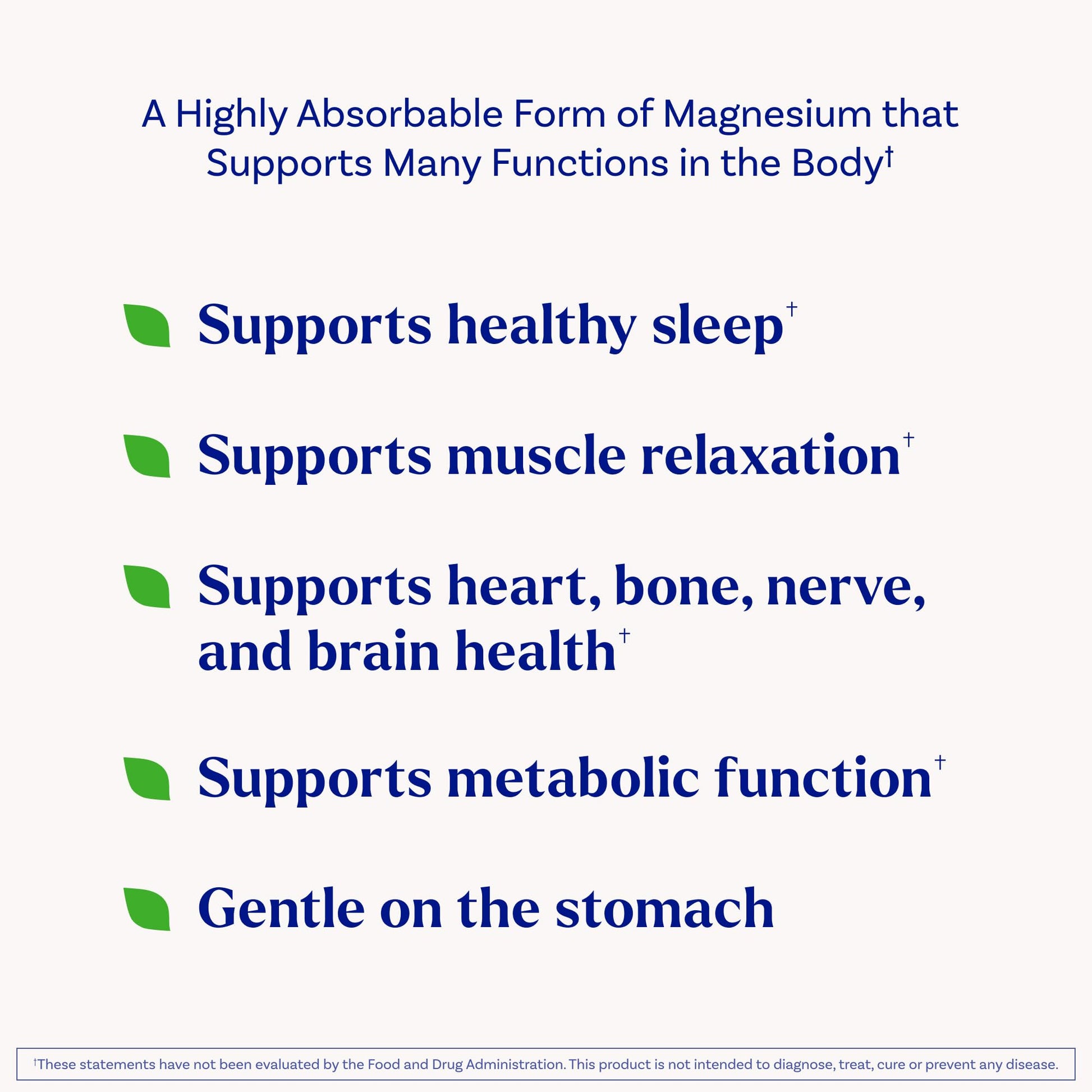 Natrol High Absorption Magnesium Glycinate bottle showcasing drug free sleep benefits
